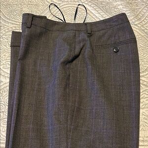 Nine West Charcoal and Purple Plaid Trousers